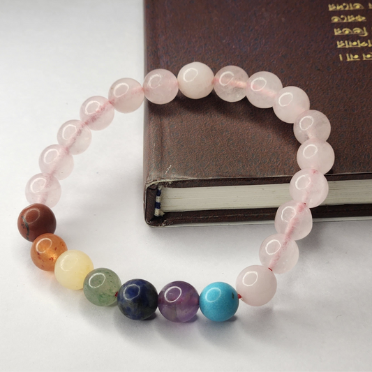 THE SIGNTIFIC ROSE QUARTZ + 7 CHAKRA BRACELET