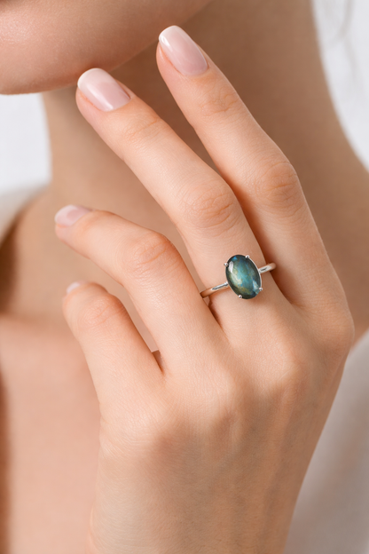 LABRADORITE Ring — The Stone of Transformation & EMOTIONAL BALANCE