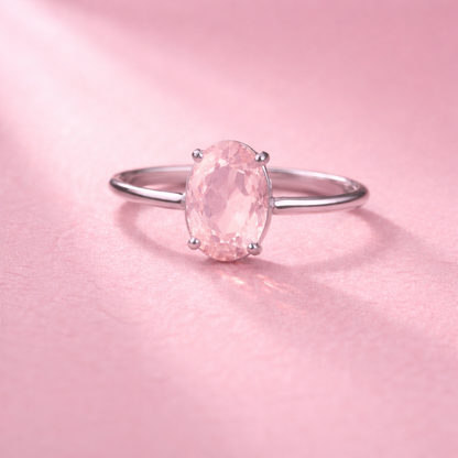ROSE QUARTZ RING- The crystal of LOVE