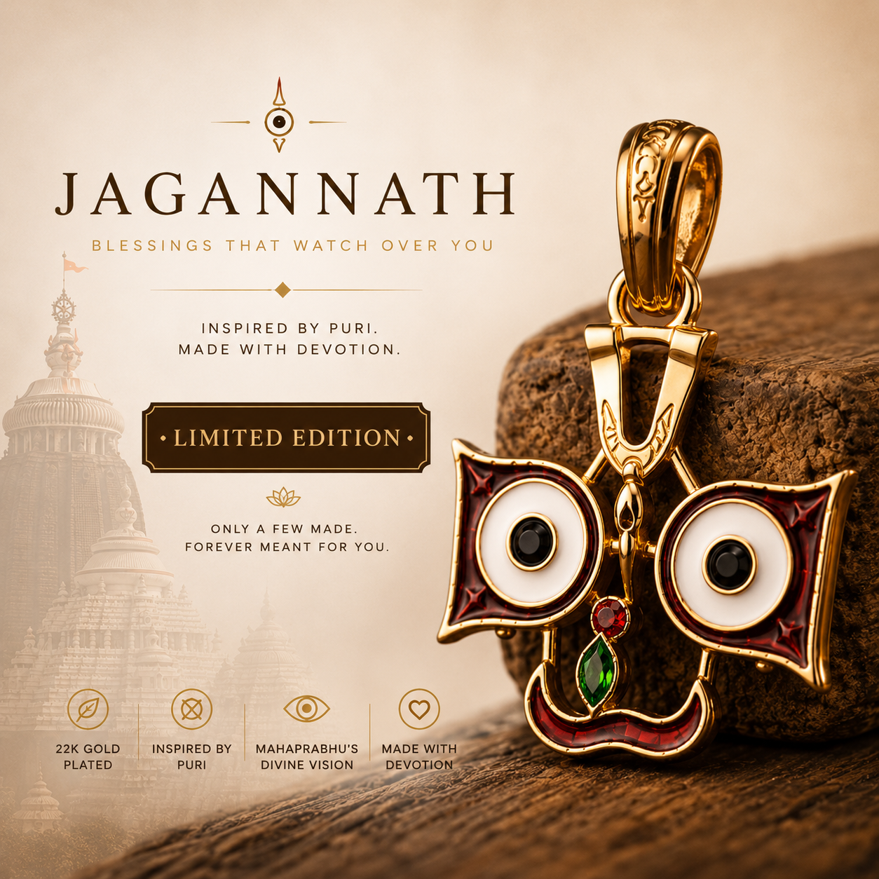 Jagannath Mahaprabhu Pendant | Limited Edition RathaYatra Collection