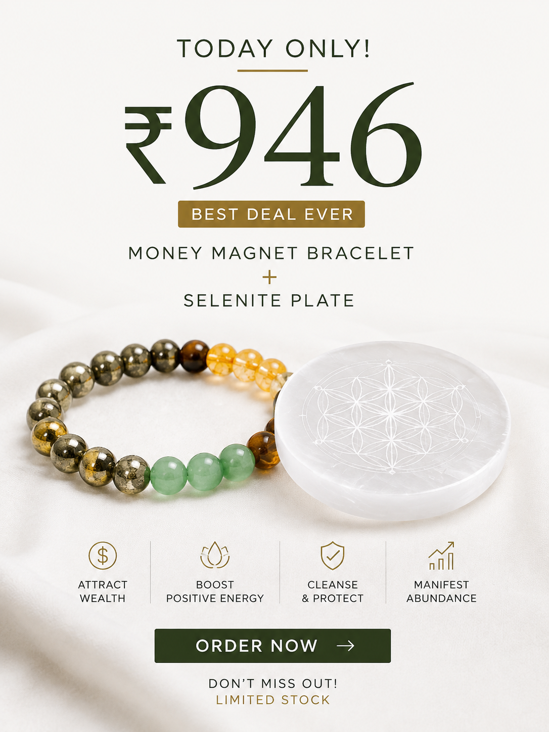 SIGNTIFIC MONEY MAGNET + SELENITE PLATE | LIMITED PIECES