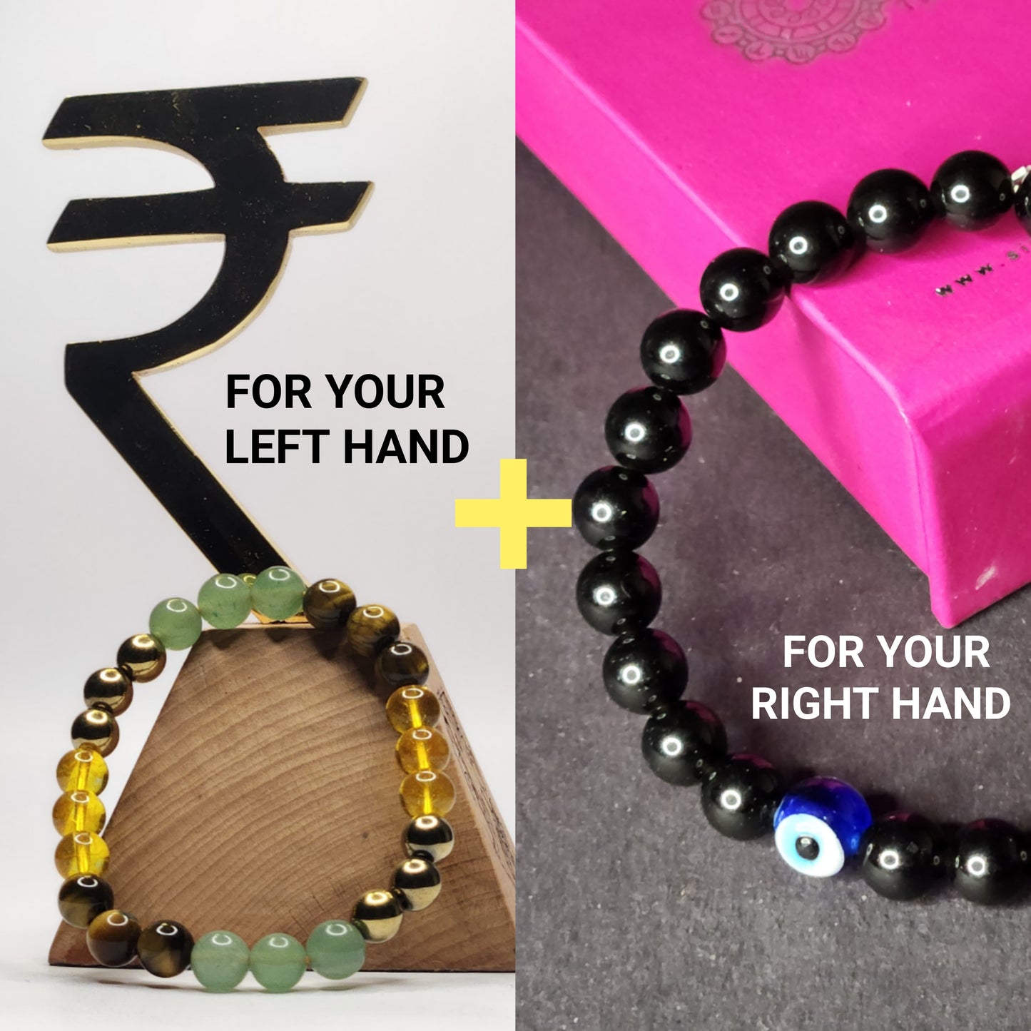 THE SUPER BALANCE COMBO - THE MONEY MAGNET + THE NO NAZAR EVIL EYE with BLACK TOURMALINE